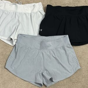 Under Armour Women's Athletic Shorts - Black, White, Light Gray